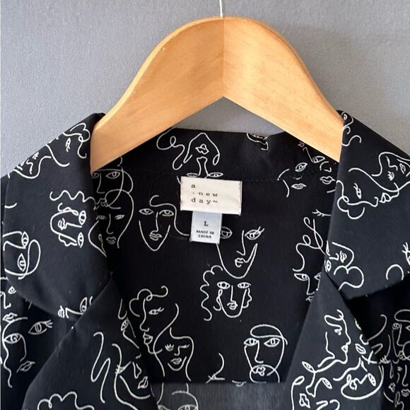 Black Patterned Women's Dress - Picture 5 of 11